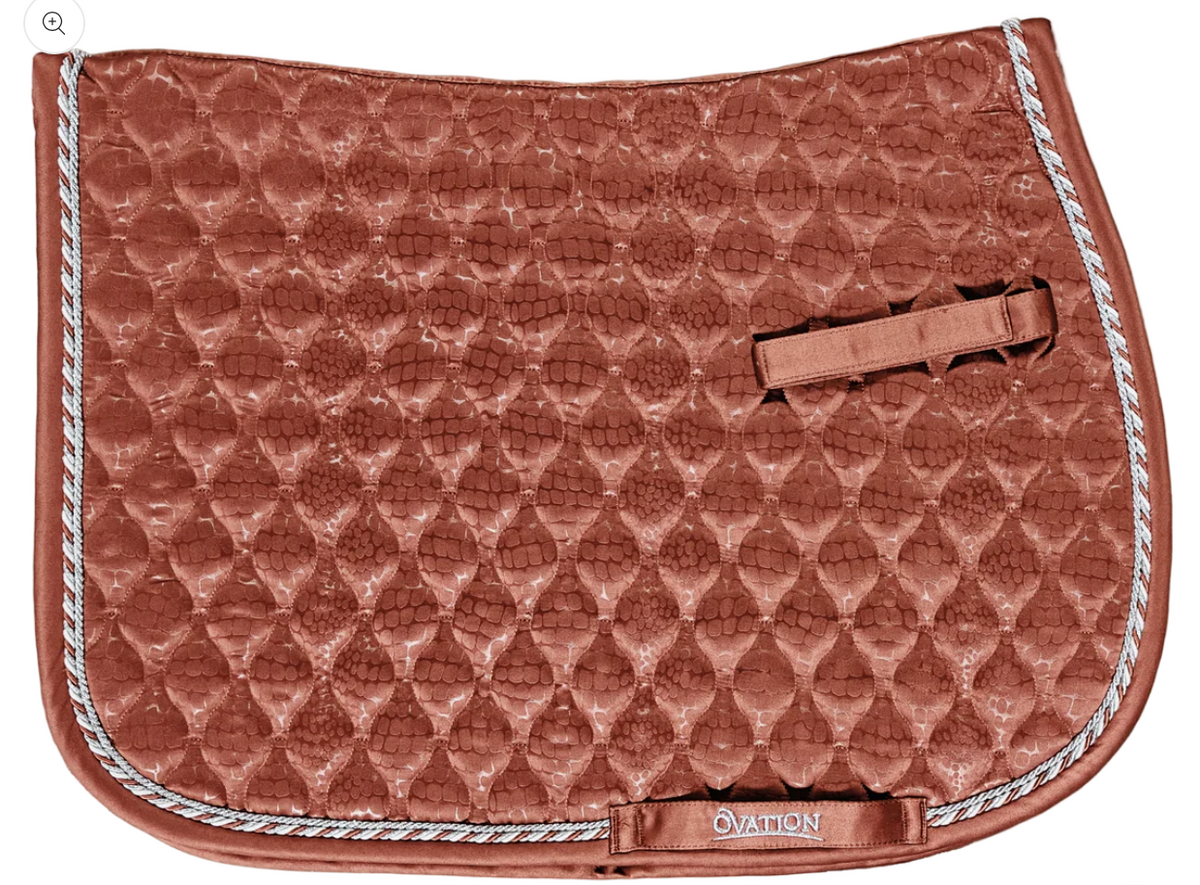 Embossed Leopard Satin All-Purpose Saddle Pad