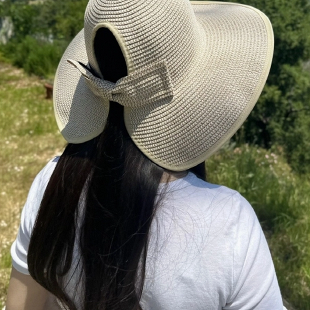 Sun Hat w/Butterfly Closure - Ivory