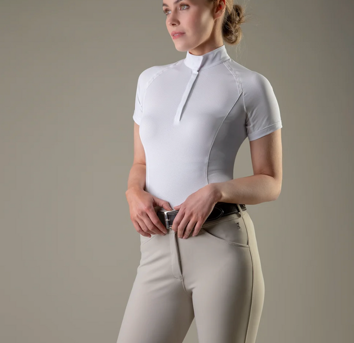 Tredstep Ireland St. Tropez Womens Short Sleeve Show Shirt - White/Patriot Navy