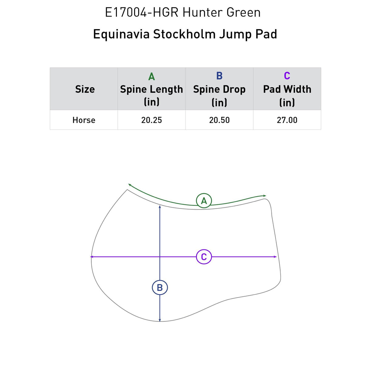 Equinavia Stockholm Jump Pad - Hunter Green
