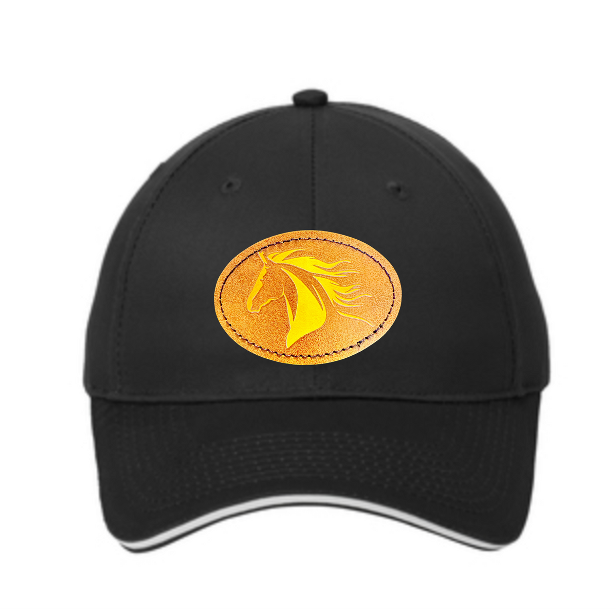 Black Stallion Designs - Leather Patch Ball Cap