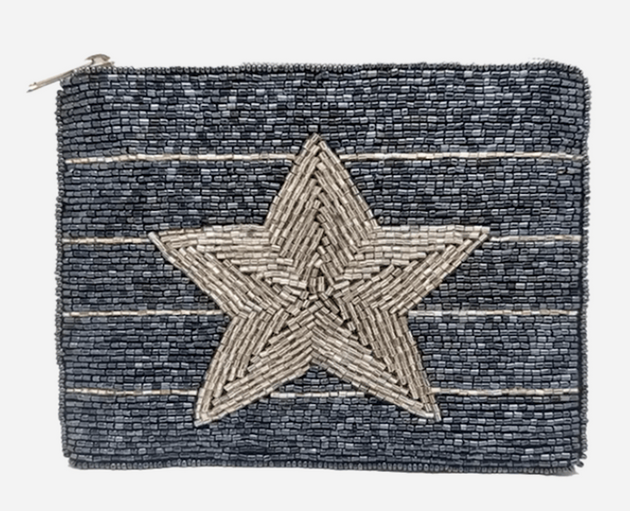 LeChic Beaded Dallas Cowboy Coin Pouch