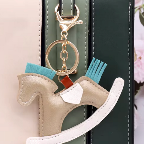 Black Stallion Designs - Leather Rocking Horse Keychain