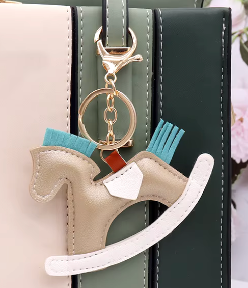 Black Stallion Designs - Leather Rocking Horse Keychain