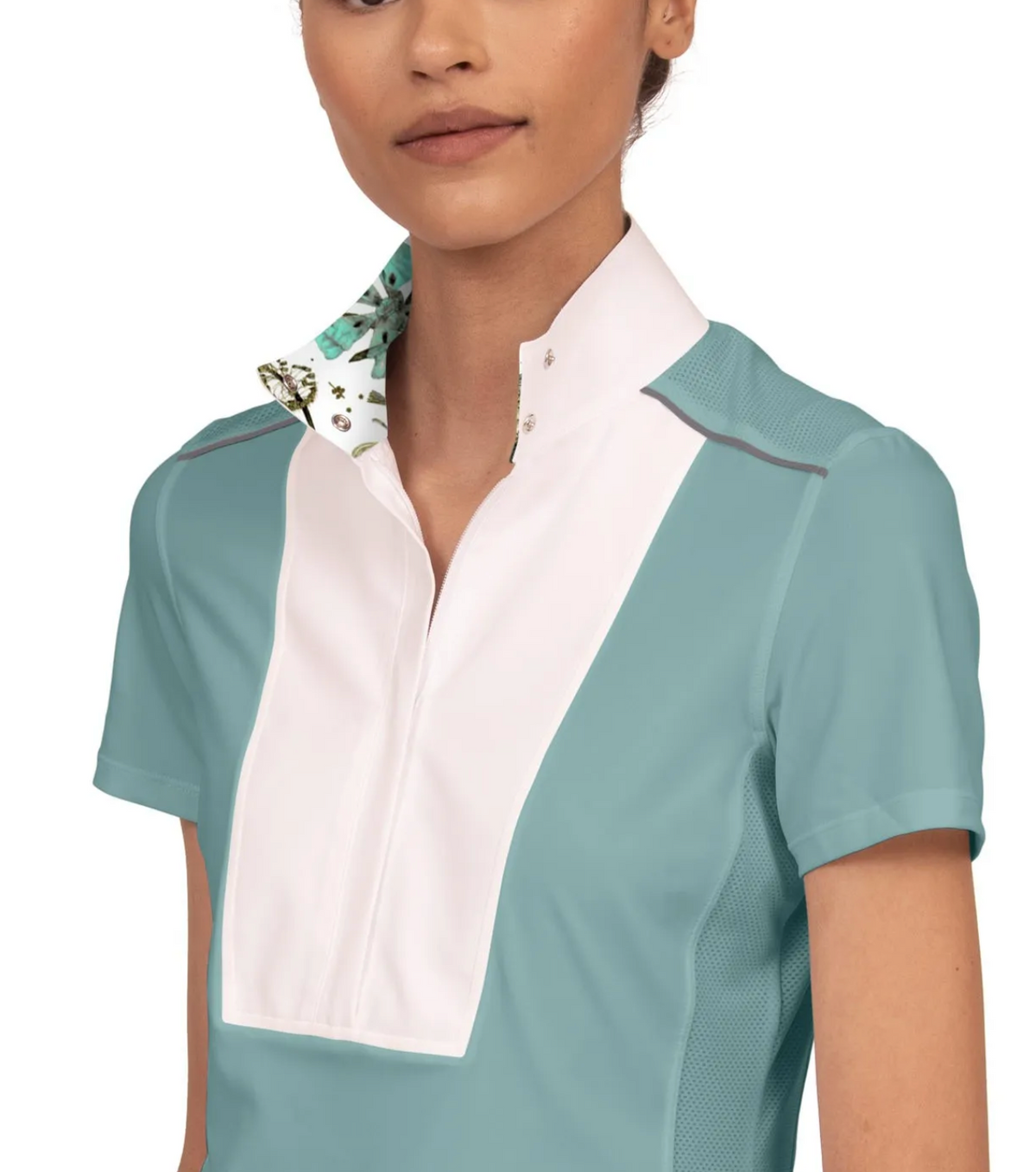 Chestnut Bay Liberty Short Sleeved Show Shirt - Turquoise