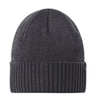 Knit Beanie - Ribbed Cuff Smoke Grey