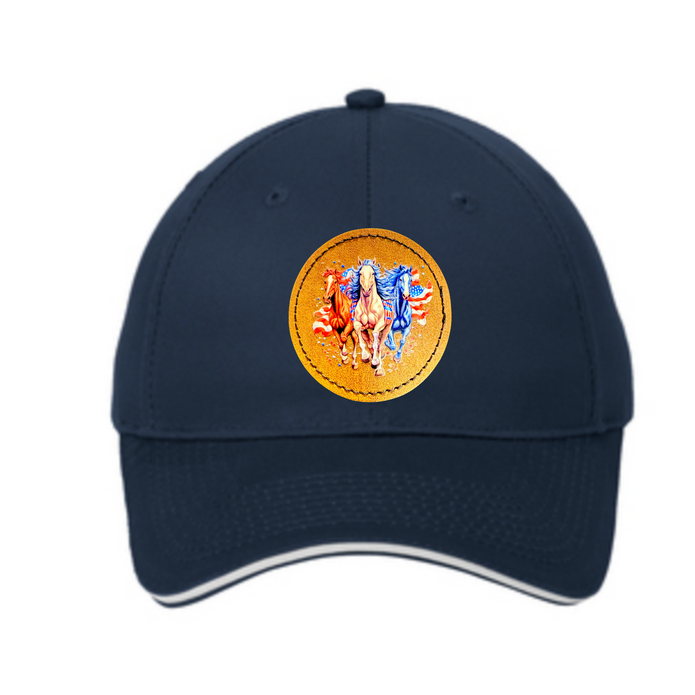 Black Stallion Designs - Leather Patch Ball Cap