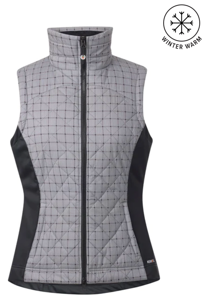 Kerrits Full Motion Quilted Vest - Peppercorn Herringbone