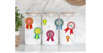 Black Stallion Design - Frosted 16oz Glass Tumbler