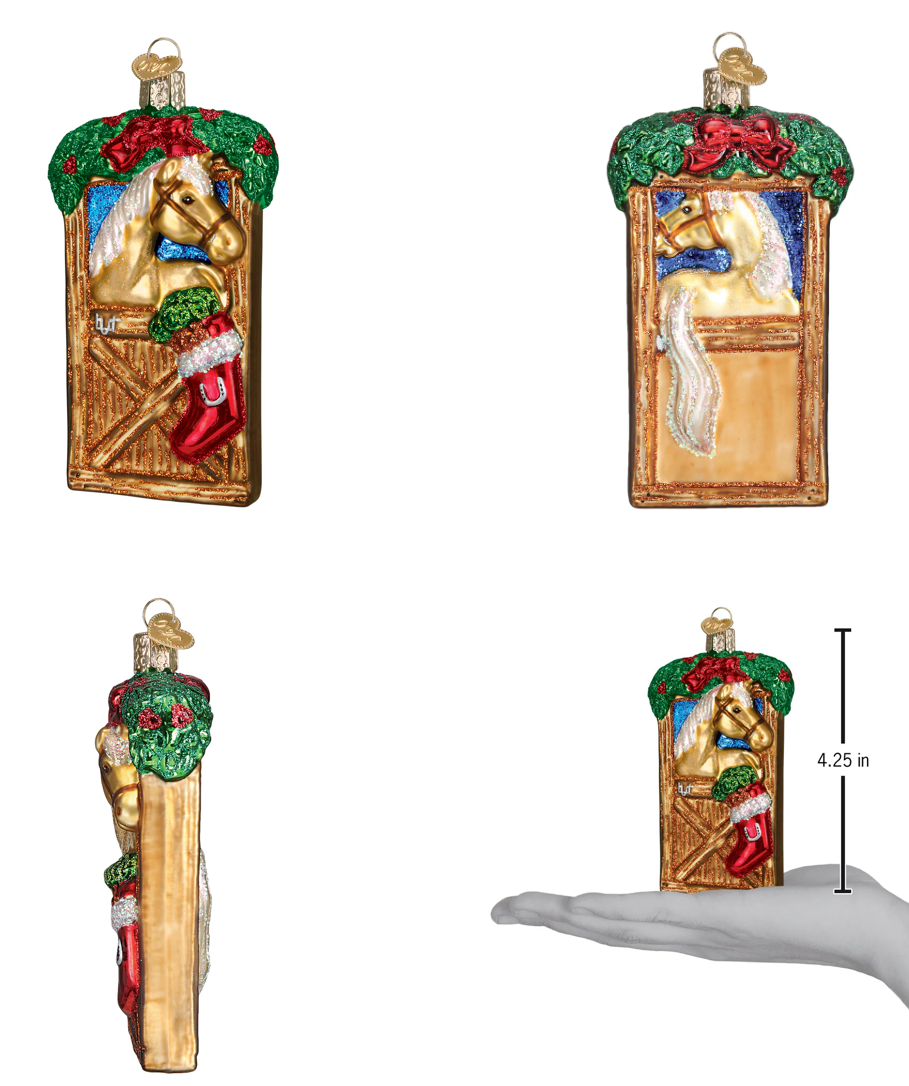 Old World Christmas - Horse In Stall