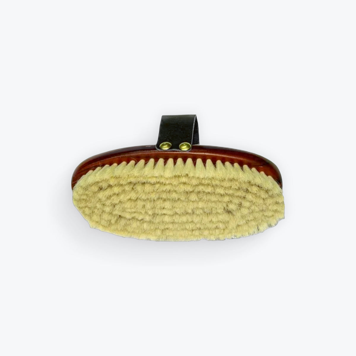 Natural Bristle Brush w/Leather Strap