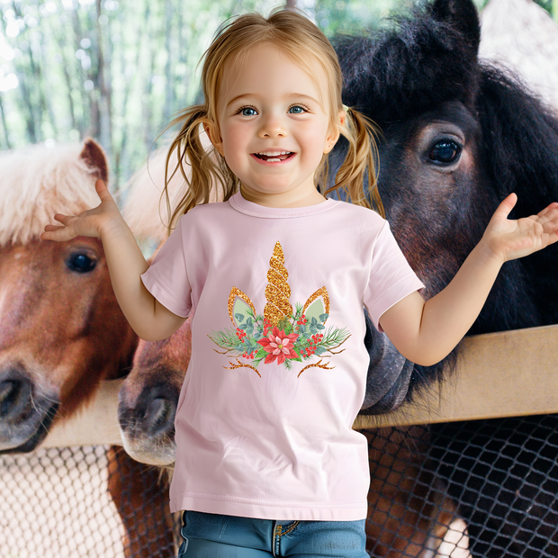 Black Stallion Designs - Glitter Kids Unicorn T-Shirt