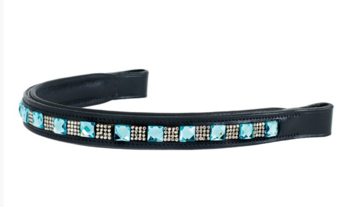 Ovation Princess Black/Turquoise 16 1/2” Browband