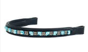 Ovation Princess Black/Turquoise 16 1/2” Browband