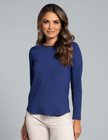 IBKUL Long Sleeved Crew with Mesh Insert
