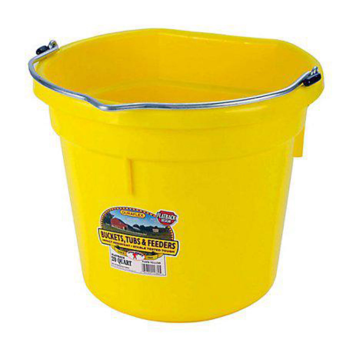 Miller P20FBYELLOW6 Little Giant Plastic Flat Back Bucket
