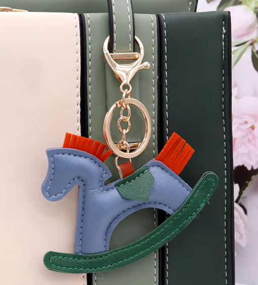 Black Stallion Designs - Leather Rocking Horse Keychain