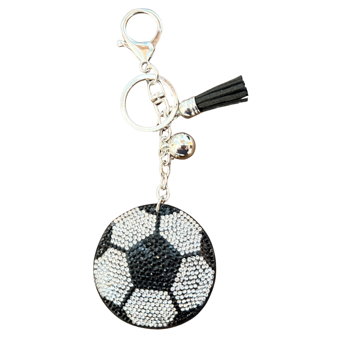 Beaded Purse Charm / Keychain with Tassels