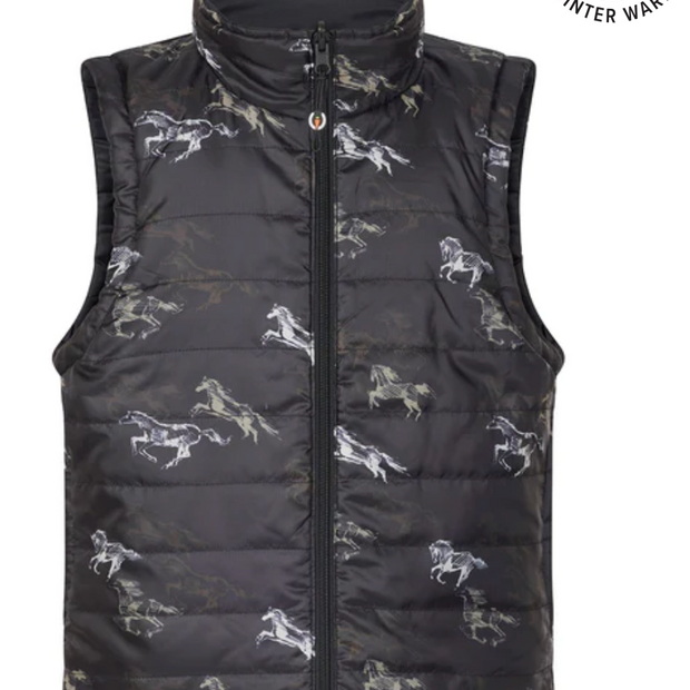 Kerrits Kids Pony Tracks Reversible Quilted Vest