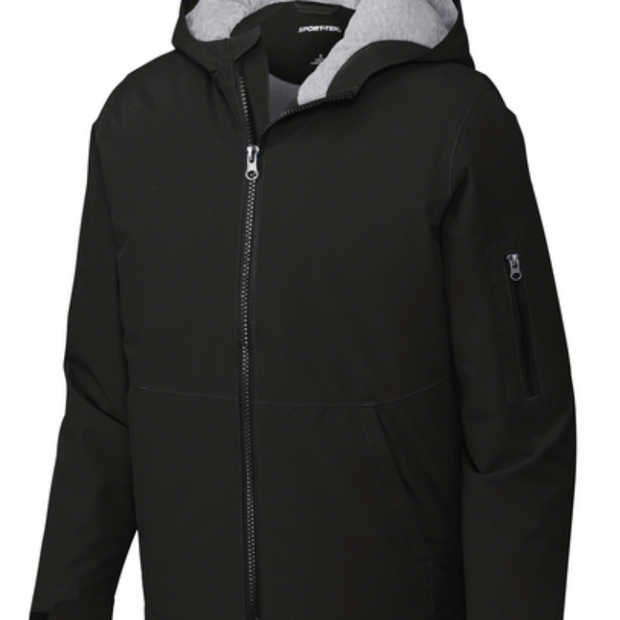 Sport-Tek Black Waterproof Youth Jacket