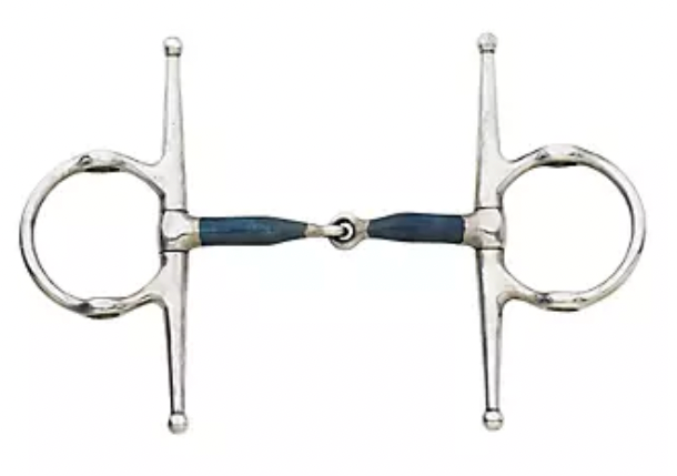 Centaur Blue Steel Jointed Full Cheek Gag Bit