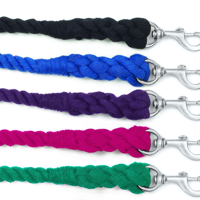 Equi-Essentials 3-Ply Cotton Lead with Chrome Chain - 8’