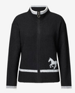 EQL Full Zip Varsity Horse Sweater