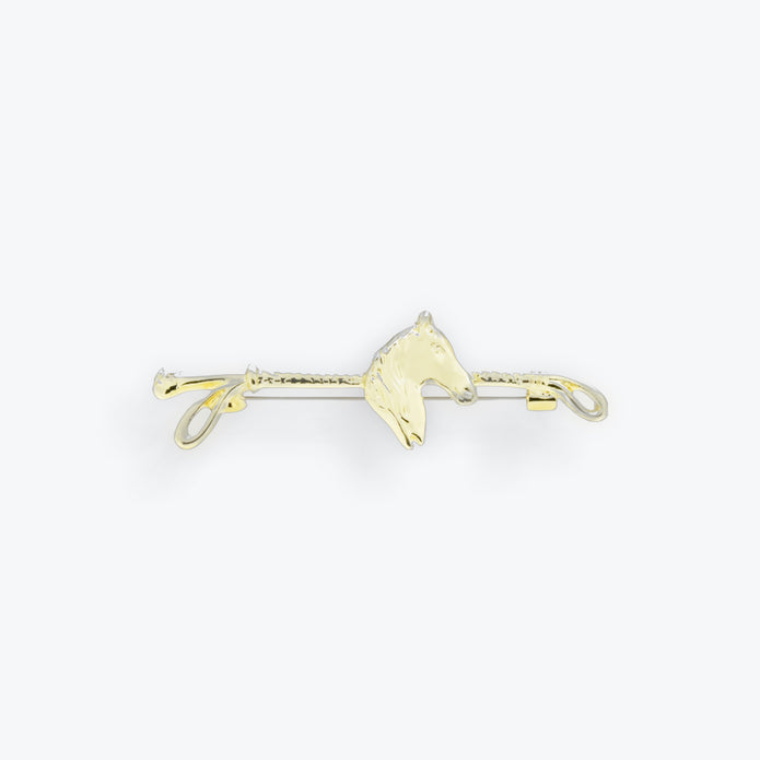 Black Stallion Horse Head Stock Pin
