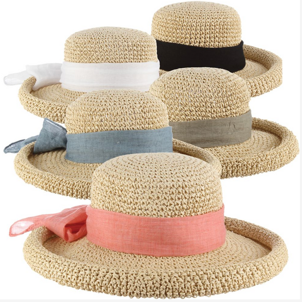 Scala Lorenza Crocheted Sun Hat