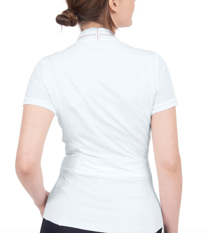 Chestnut Bay Caliente Schooling Shirt Rose Gold Trim  - White
