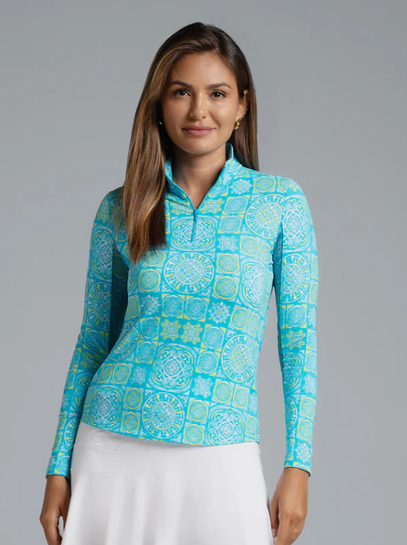 IBKUL Colette Mock LS 1/4 Zip