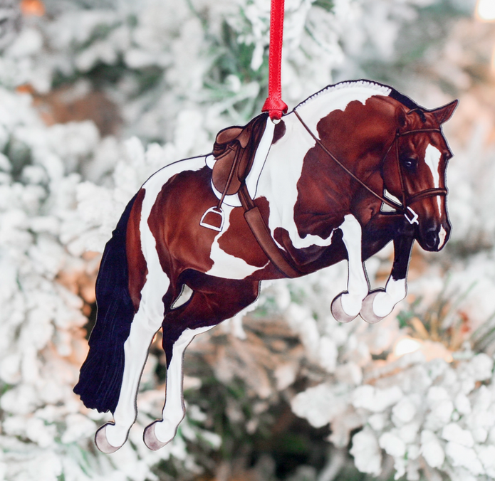 Classy Equine Christmas Ornament - Bay Tobago
