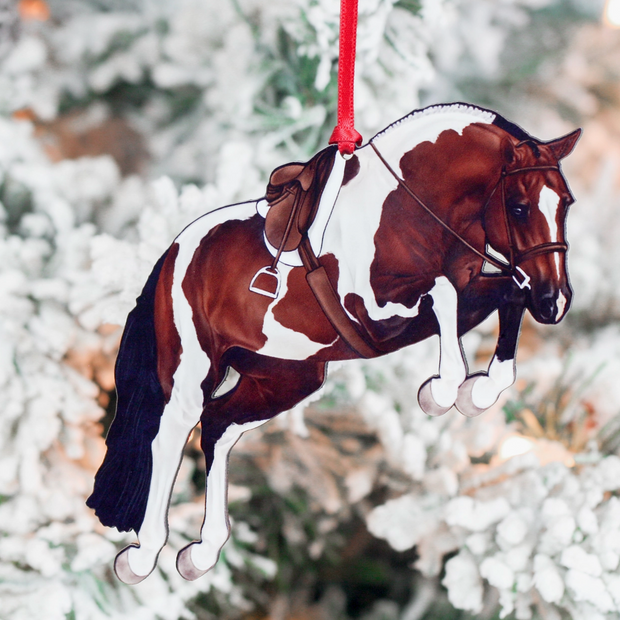 Classy Equine Christmas Ornament - Bay Tobago