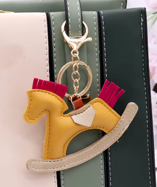 Black Stallion Designs - Leather Rocking Horse Keychain