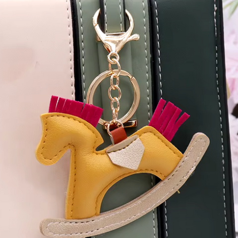 Black Stallion Designs - Leather Rocking Horse Keychain