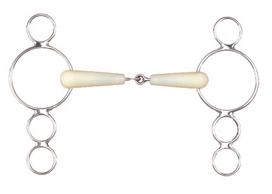 Happy Mouth Jointed 3-Ring Gag Bit
