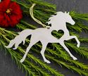 Metal Heart Horse Ornament