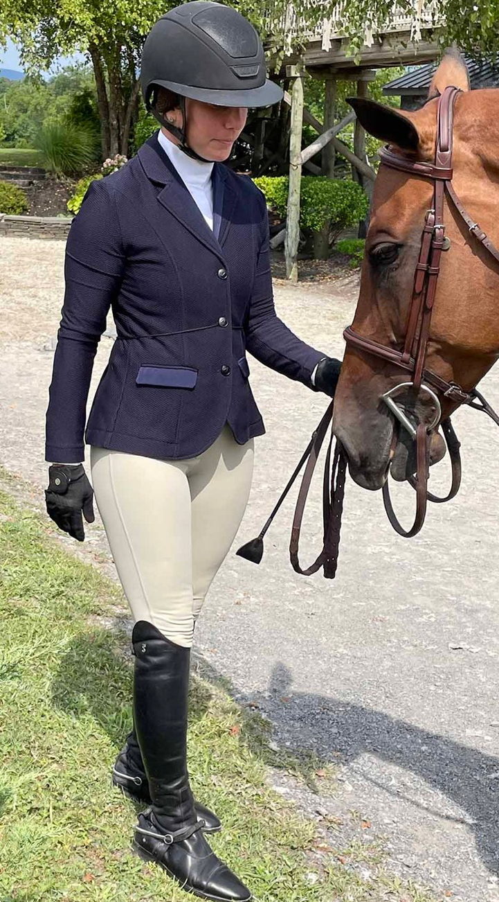 Anademi Mesh Show Coat - Navy