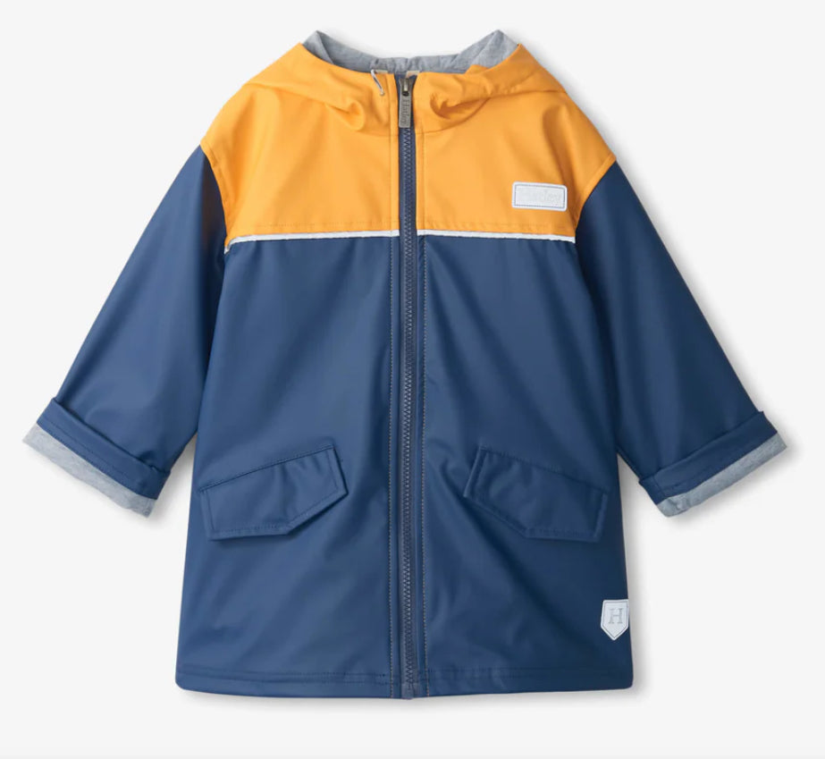 Hatley Yellow & Navy Manner Rain Jacket