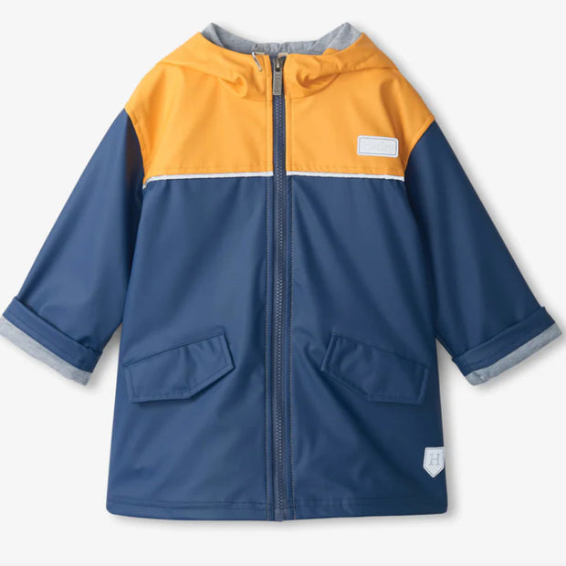 Hatley Yellow & Navy Manner Rain Jacket