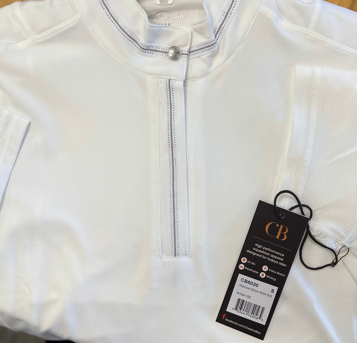 Chestnut Bay SkyCool Silver Trim Show Shirt - White