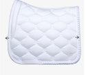 PS of Sweden Ruffle Dressage Saddle Pad - White - Extra Space at The Withers