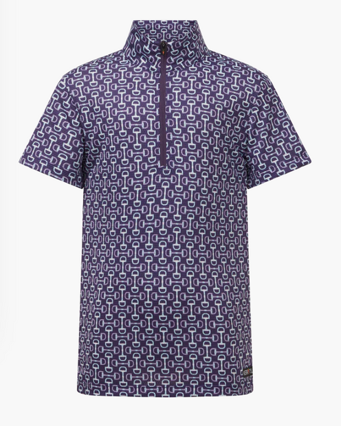 Kerrits Breeze Ice Fil Short Sleeved Shirt - Grape Bit