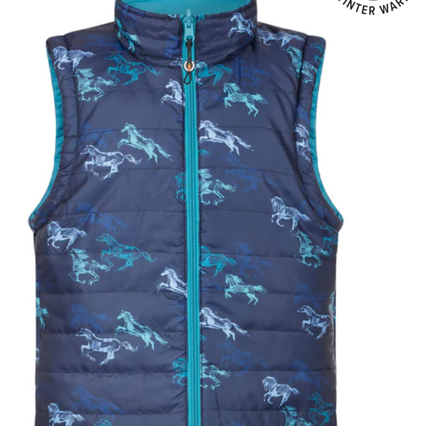 Kerrits Kids Pony Tracks Reversible Quilted Vest