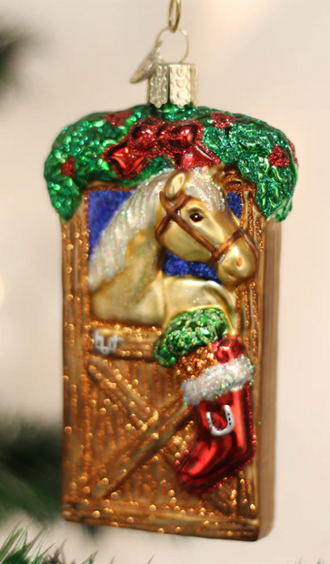Old World Christmas - Horse In Stall