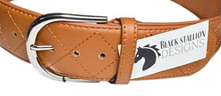 Black Stallion Designs - Black Leather Quilted Belt