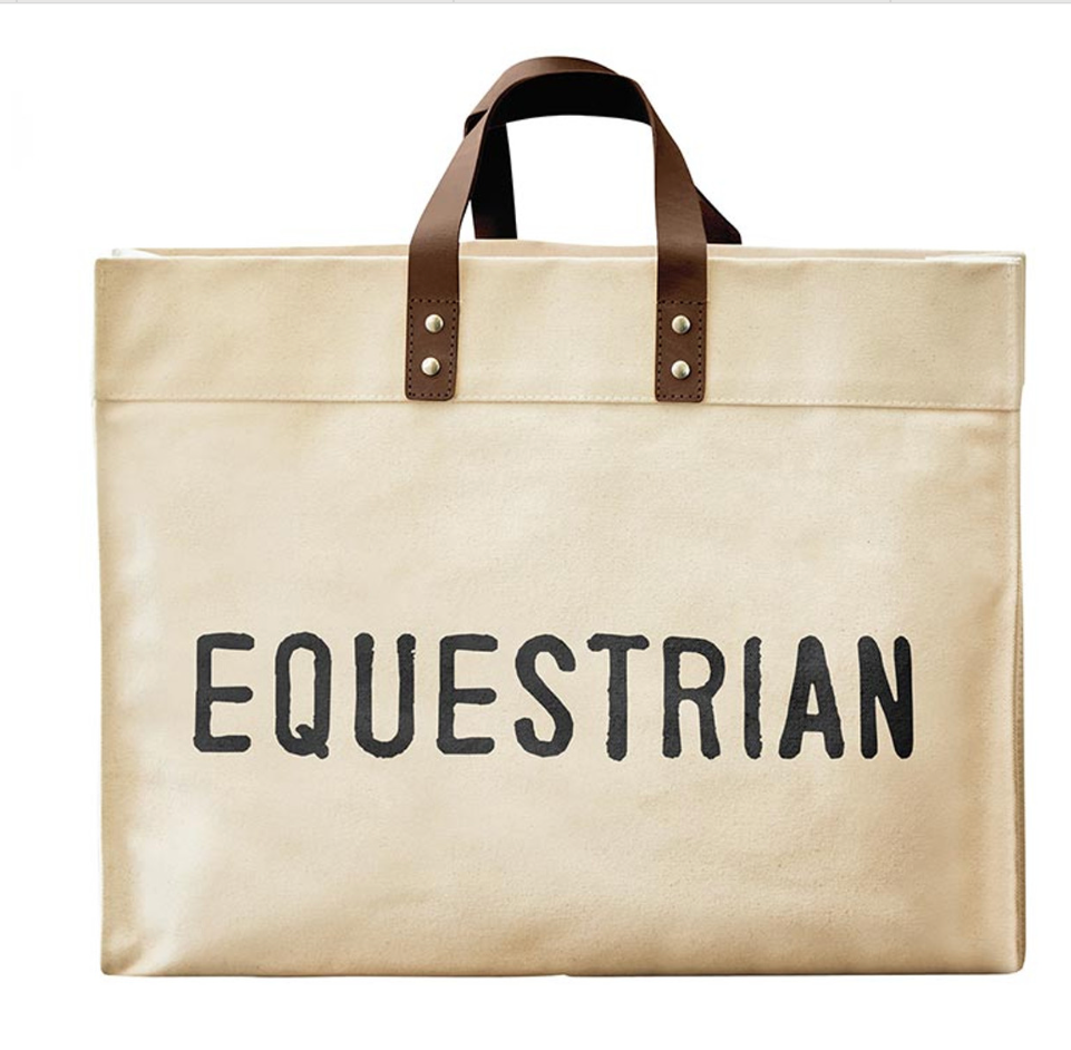 Equestrian Large Canvas Tote