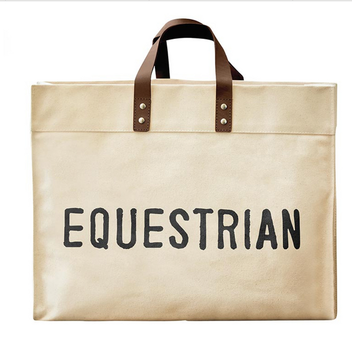 Equestrian Large Canvas Tote