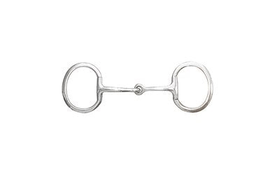Centaur Jointed Eggbutt Flat Ring Snaffle Bit