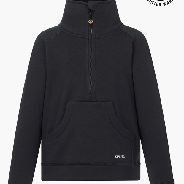 Kerrits Kids Etched Equine 1/2 Zip Sweatshirt - Black